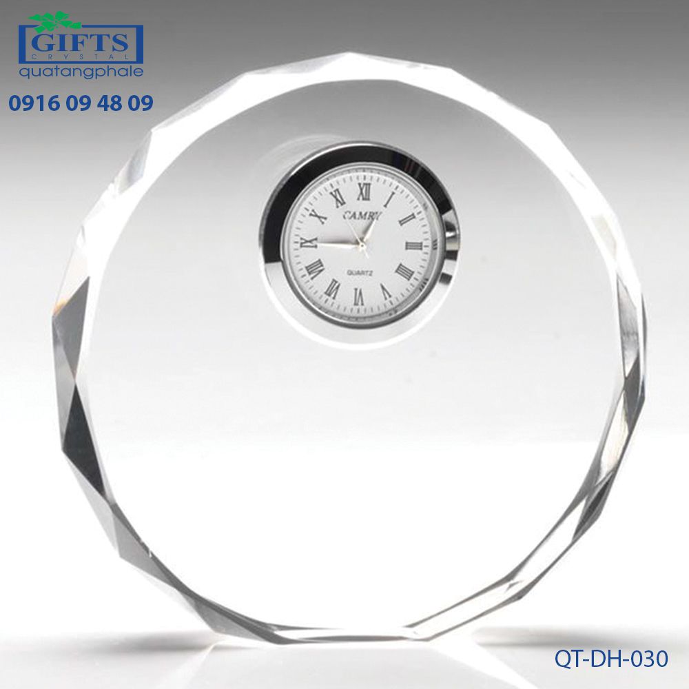 Đồng hồ pha lê để bàn QT-DH-030