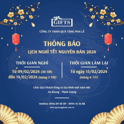Thông Báo Nghỉ Tết Giáp Thìn 2024