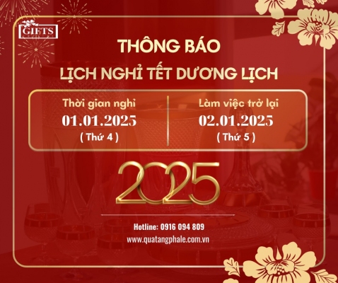 📣THÔNG BÁO NGHỈ TẾT DƯƠNG LỊCH 2025 
