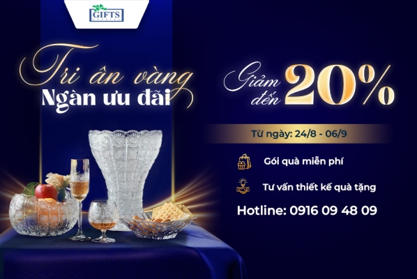 Mừng đại lễ 2/9: Tri Ân Vàng - Ngàn Ưu Đãi Lên Đến 20%