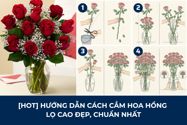 Cách Cắm Hoa Hồng Lọ Cao