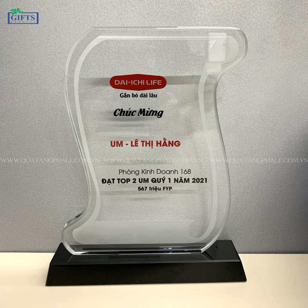 Kỷ niệm chương pha lê QT-KNC-085