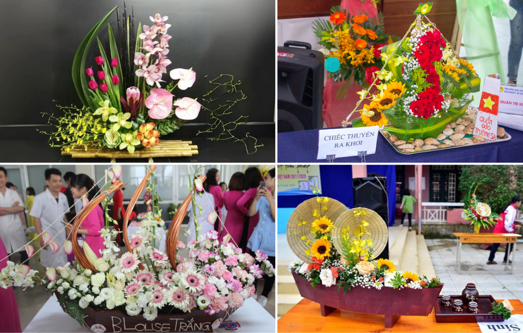Giỏ hoa dáng thuyền – hành trình tri thức