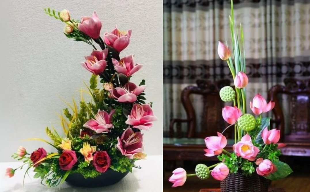 CẮM HOA Dáng lưỡi liềm nhẹ nhàng