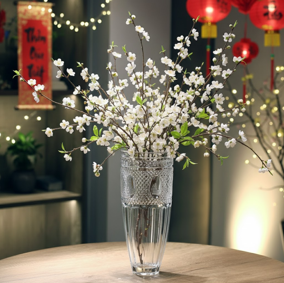 bình cắm hoa tuyết mai phù hợp