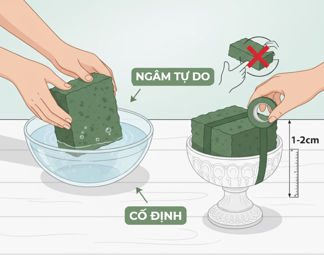 Xử lý Mút Xốp – Quy tắc 'Ngâm Tự Do'